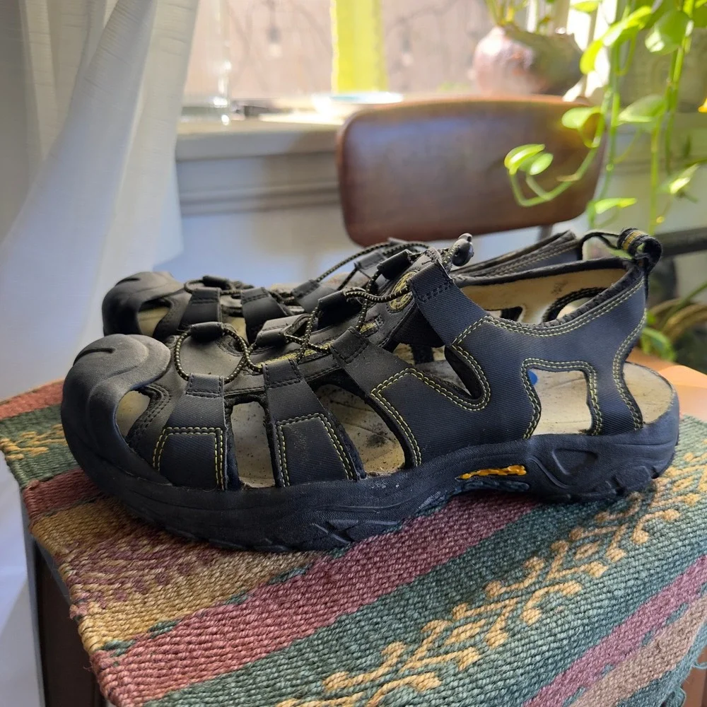 Mens Black Sandals Water Shoes Hiking Outdoor Sport‎ Size 10